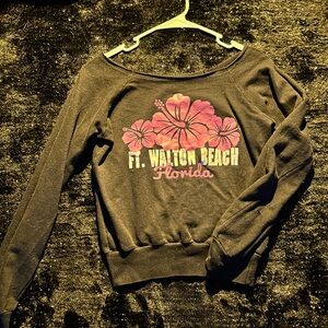 Black off the shoulder top! Fort walton beach 2014 tumblr girl aesthetic!!